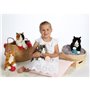 Peluche - Gipsy Toys - Chat mimiz - 28cm - Tricolore