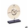 Horloge de table Balles Noir Métal Bois MDF 20,5 x 26,5 x 7 cm (6 Unit