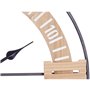 Horloge Murale Noir Métal Bois MDF 60 x 60 x 5 cm (4 Unités)