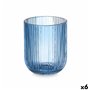 Verre Rayures Bleu Verre 270 ml (6 Unités)