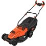 BLACK+DECKER Tondeuse Filaire 1600W BEMW471BH-QS 38 cm - 6 Hauteurs Ré