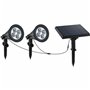 Spot solaire Lumi Garden Family Spiky 2 en 1 Noir Aluminium Acier (2 U