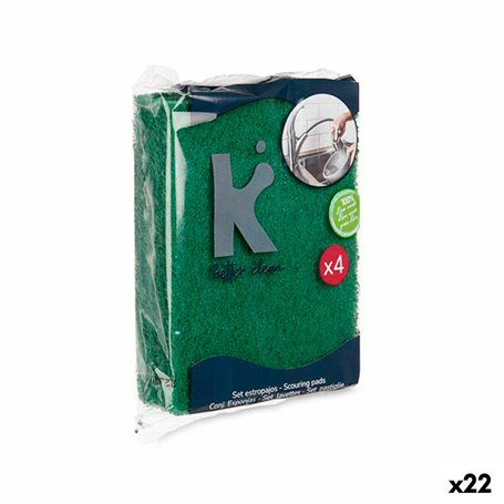 Lot de tampons à récurer Vert Fibre abrasive 11,3 X 15,7 X 0,5 cm (28
