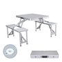 Table de pique-nique Marbueno Aluminium Gris 136 x 67 x 85 cm