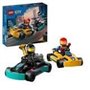 LEGO 60400 City Les Karts et les Pilotes de Course. Jouet avec 2 Karti