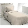 PARURE DE COUETTE LOVELY HOME - 140x200 cm - 100% COTON - BEIGE CREME