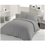 PARURE DE COUETTE LOVELY HOME - 220x240 cm - 100% COTON - GRIS CLAIR