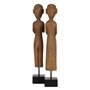 Figurine Décorative Naturel Africain 14,5 x 9 x 38,5 cm (2 Unités)
