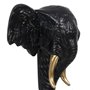 Figurine Décorative Noir Doré Eléphant 20,5 x 14,3 x 35,5 cm