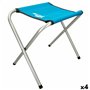 Tabouret Pliant Aktive Bleu Camping 30 x 37 x 40 cm (4 Unités)