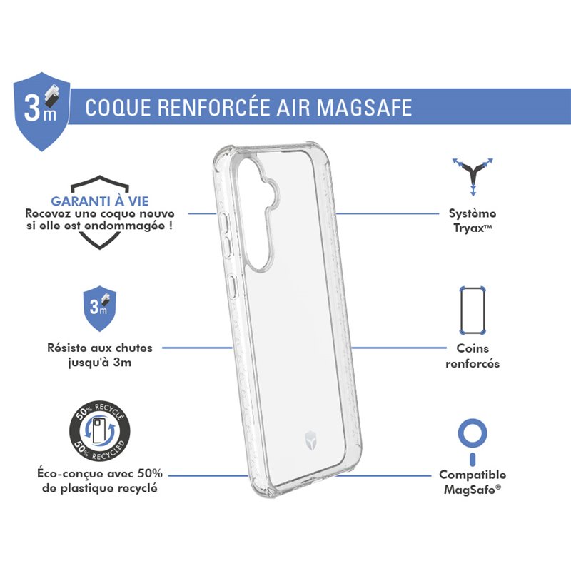 Image secondaire de Coque Renforcée Samsung G A35 AIR Garantie à vie Transparente Force Ca