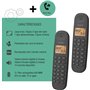 Téléphone fixe sans fil - LOGICOM - DECT ILOA 250 DUO - Noir - Sans ré