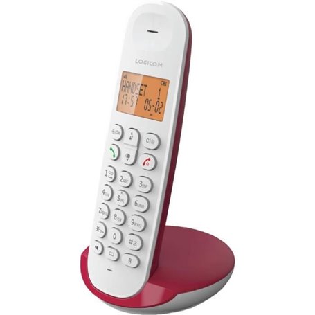 Téléphone fixe sans fil - LOGICOM - DECT ILOA 150 SOLO - Framboise - S