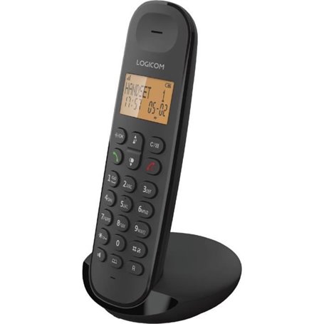 Téléphone fixe sans fil - LOGICOM - DECT ILOA 155T SOLO - Noir - Avec