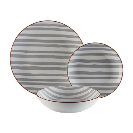 Service de Vaisselle Versa Venecia 18 Pièces Gris Porcelaine