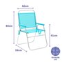 Chaise Pliante Marbueno Aigue marine 52 x 80 x 56 cm