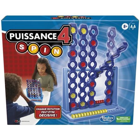 Puissance 4 Spin avec grille tournante, jeu de sociéré, pour 2 joueurs