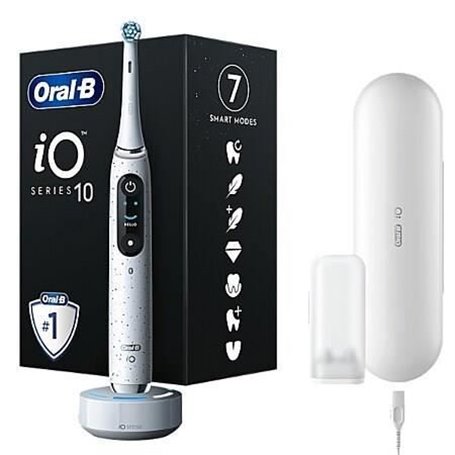 Brosse a dents électrique - ORAL-B - iO10 Stardust White - Oscillo-rot