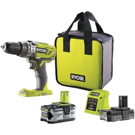 RYOBI - Perceuse-visseuse a percussion 18V ONE+ 50 Nm + 2 batteries 4 