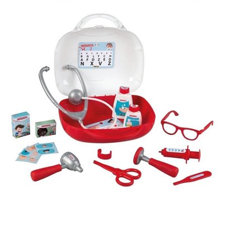 Smoby - Vanity Docteur - Malette avec poignée - 15 accessoires inclus 