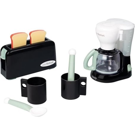Smoby - Tefal Petit Déjeuner - Grille pain + cafetiere + tasses et cui