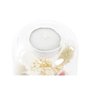 Bougeoir DKD Home Decor Fleur séchée 8 x 8 x 11 cm Verre Beige Bordeau