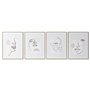 Cadre DKD Home Decor Visage Scandinave 45 x 2,5 x 60 cm (4 Unités)