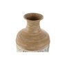 Vase Home ESPRIT Vert Beige Naturel Métal Tropical 18 x 18 x 56 cm