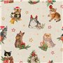Nappe enduite antitache Muaré Christmas 250 x 140 cm