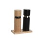 Salière et Poivrière Home ESPRIT Noir Naturel Acier inoxydable Bois d'