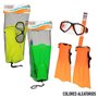 Lunettes de Plongée avec Tube et Palmes Colorbaby (6 Unités)