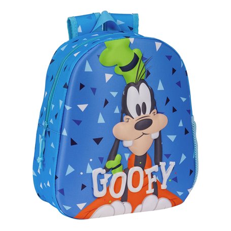 Sac à dos enfant 3D Clásicos Disney Goofy Bleu 27 x 33 x 10 cm