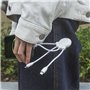 Câble 3 en 1 Octopus Ecoresponsable USB A/micro USB & USB C & Lightning 0,1m Blanc Xoopar