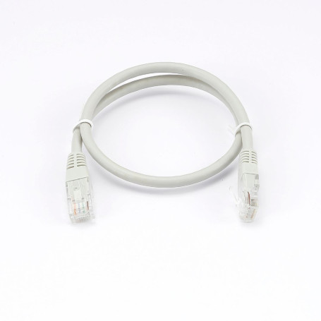 C ble RJ45 Male/Male droit CAT6A U/UTP - Longueur 0.50M - Gris - en sachet