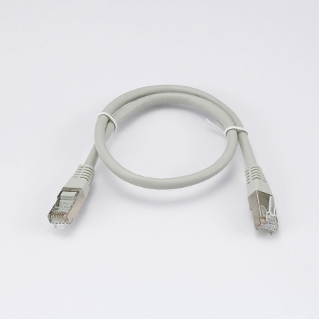 C ble RJ45 Male/Male droit CAT6 F/UTP - Longueur 0.50M - Gris - en sachet