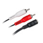 C ble Jack femelle/2 RCA m le 15 cm