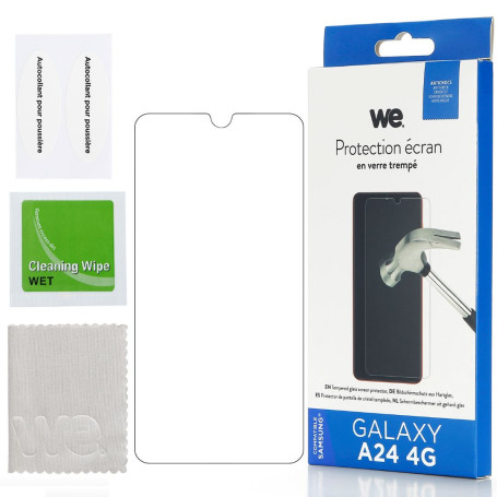WE Verre tremp SAMSUNG GALAXY A24 4G: Protection cran - anti-rayures - anti-bu