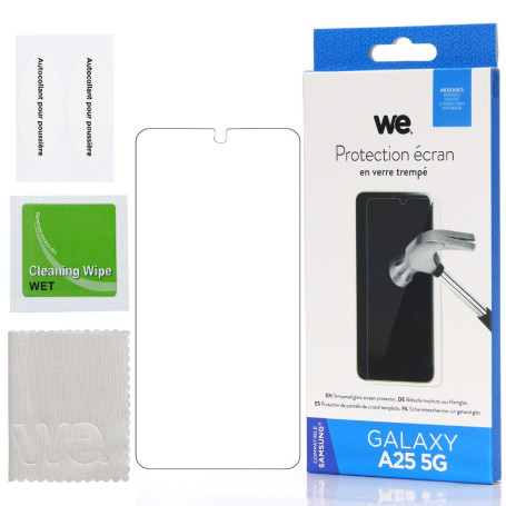 WE Verre tremp SAMSUNG GALAXY A24 4G / 25 5G: Protection cran - anti-rayures -
