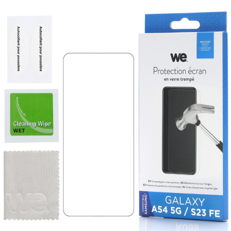 WE Verre tremp SAMSUNG GALAXY A54 5G / S23 FE: Protection cran - anti-rayures
