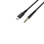 C ble USB-C/Jack M le 1.20m Nylon tress noir