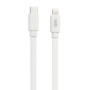 WE C ble USB-C/Lightning m le/m le plat 1m - blanc