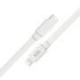 WE C ble USB-C/Lightning m le/m le plat 2m - blanc