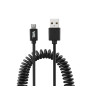 C ble USB / micro USB torsad 2m - noir