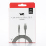 C ble USB/USB-C 3.2 gen 1 m le/m le avec cordon en nylon + kevlar 400D - 1m
