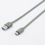 C ble USB/USB-C en silicone - USB 2.0 - 2m - vert kaki