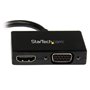 StarTech.com Adaptateur audio / vidéo de voyage - Convertisseur 2-en-1 Mini DisplayPort vers HDMI ou VGA