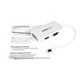 StarTech.com Adaptateur de voyage Mini DisplayPort vers VGA / DVI / HDMI - Convertisseur vidéo 3-en-1 - Blanc