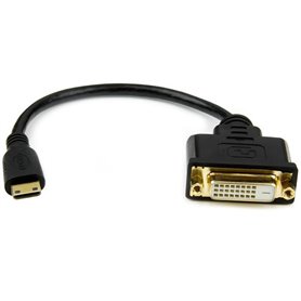 StarTech.com Adaptateur vidéo Mini HDMI vers DVI-D de 20 cm - Convertisseur Mini HDMI vers DVI - M/F - Noir