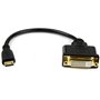 StarTech.com Adaptateur vidéo Mini HDMI vers DVI-D de 20 cm - Convertisseur Mini HDMI vers DVI - M/F - Noir
