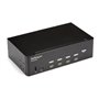 StarTech.com Switch KVM double affichage HDMI 4K 30 Hz à 4 ports avec hub USB intégré